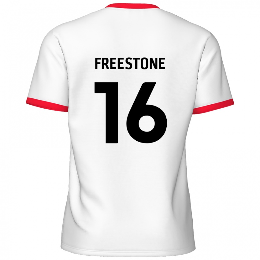 Kinder Lewis Freestone #16 Weiß Rot Heimtrikot Trikot 2024/25 T-Shirt Schweiz