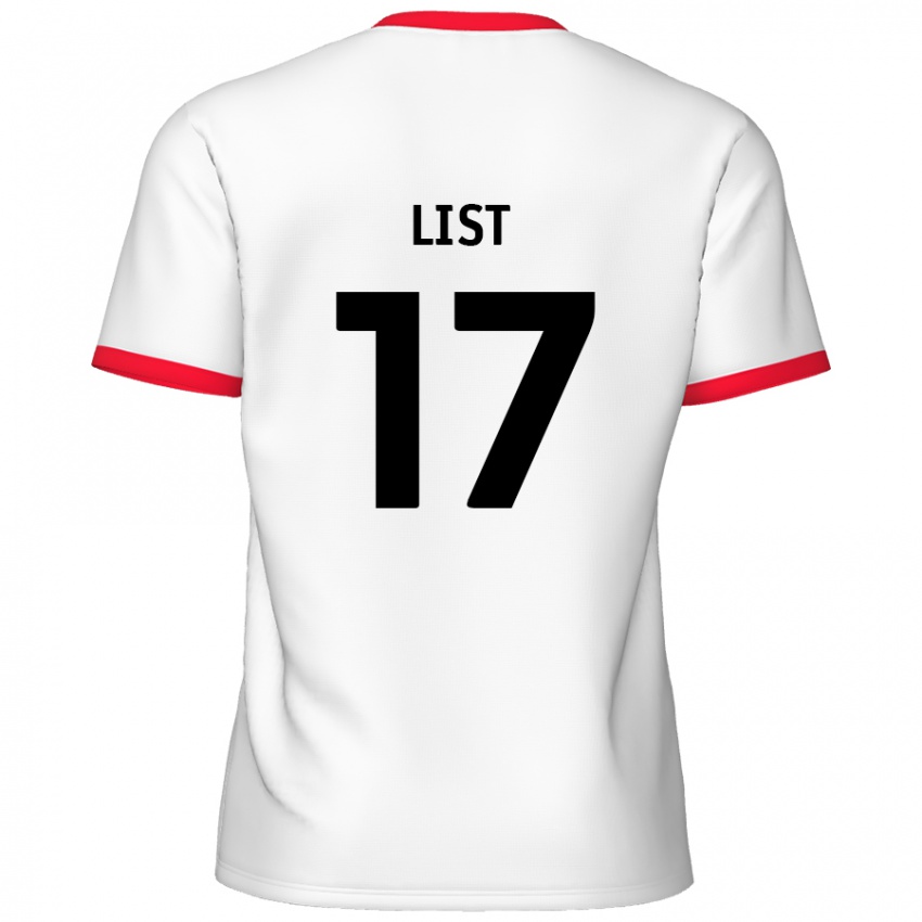 Kinder Elliott List #17 Weiß Rot Heimtrikot Trikot 2024/25 T-Shirt Schweiz