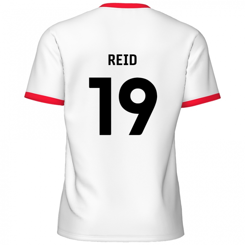 Kinder Jamie Reid #19 Weiß Rot Heimtrikot Trikot 2024/25 T-Shirt Schweiz