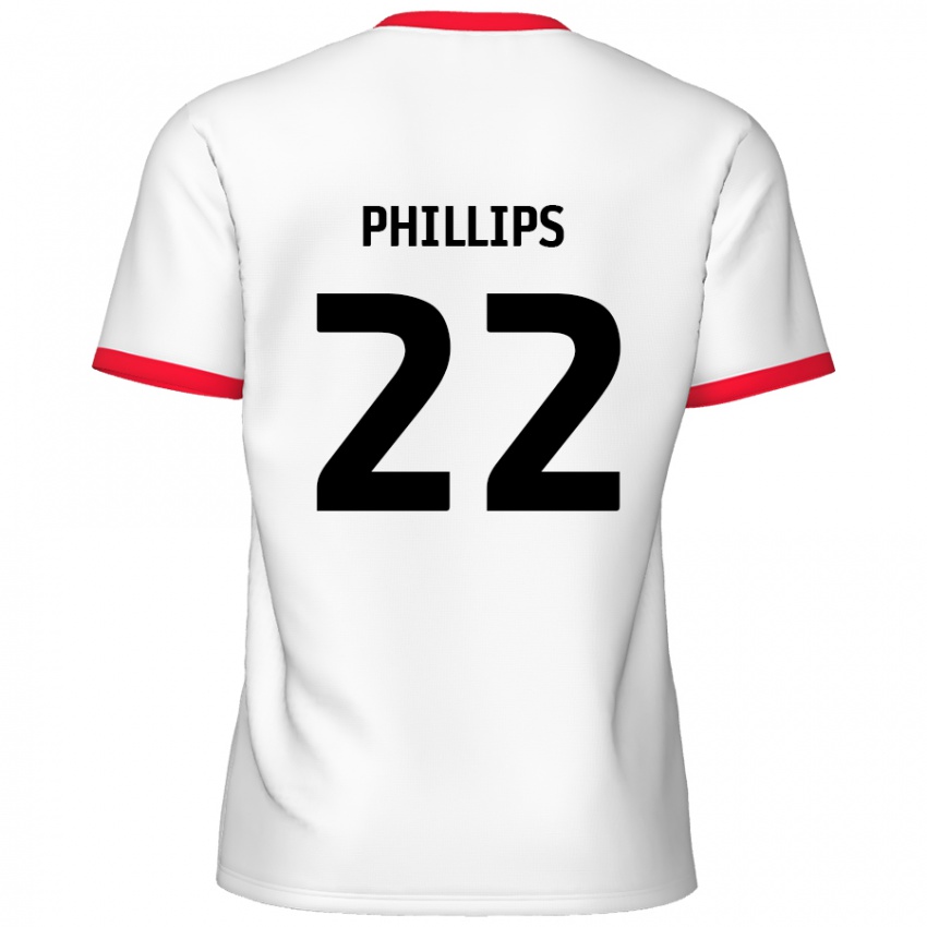 Kinder Daniel Phillips #22 Weiß Rot Heimtrikot Trikot 2024/25 T-Shirt Schweiz