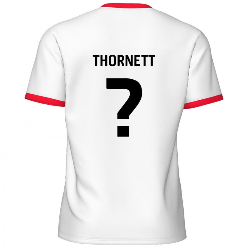 Kinder Alfie Thornett #0 Weiß Rot Heimtrikot Trikot 2024/25 T-Shirt Schweiz