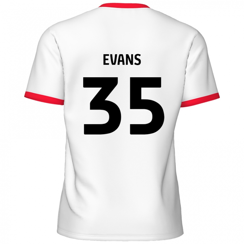 Kinder Makise Evans #35 Weiß Rot Heimtrikot Trikot 2024/25 T-Shirt Schweiz