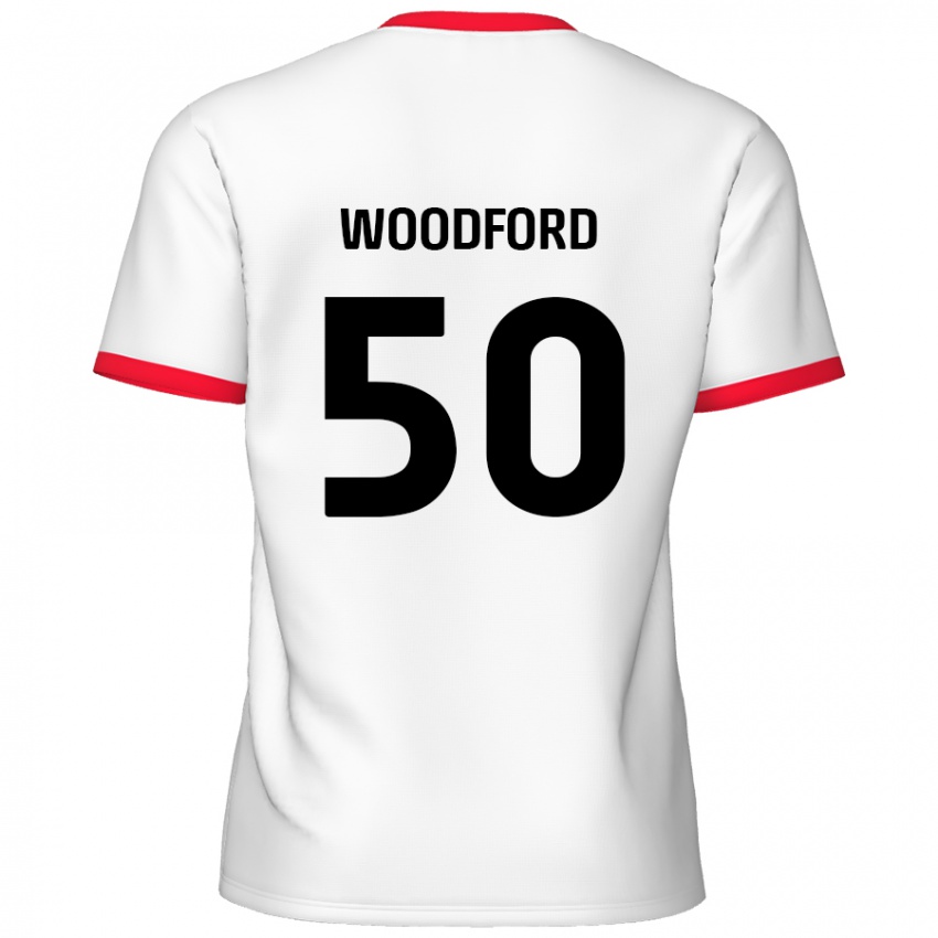 Kinder Max Woodford #50 Weiß Rot Heimtrikot Trikot 2024/25 T-Shirt Schweiz