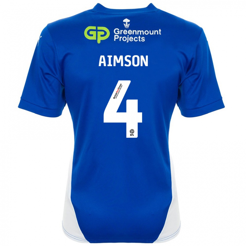 Kinder Will Aimson #4 Blau Weiß Heimtrikot Trikot 2024/25 T-Shirt Schweiz