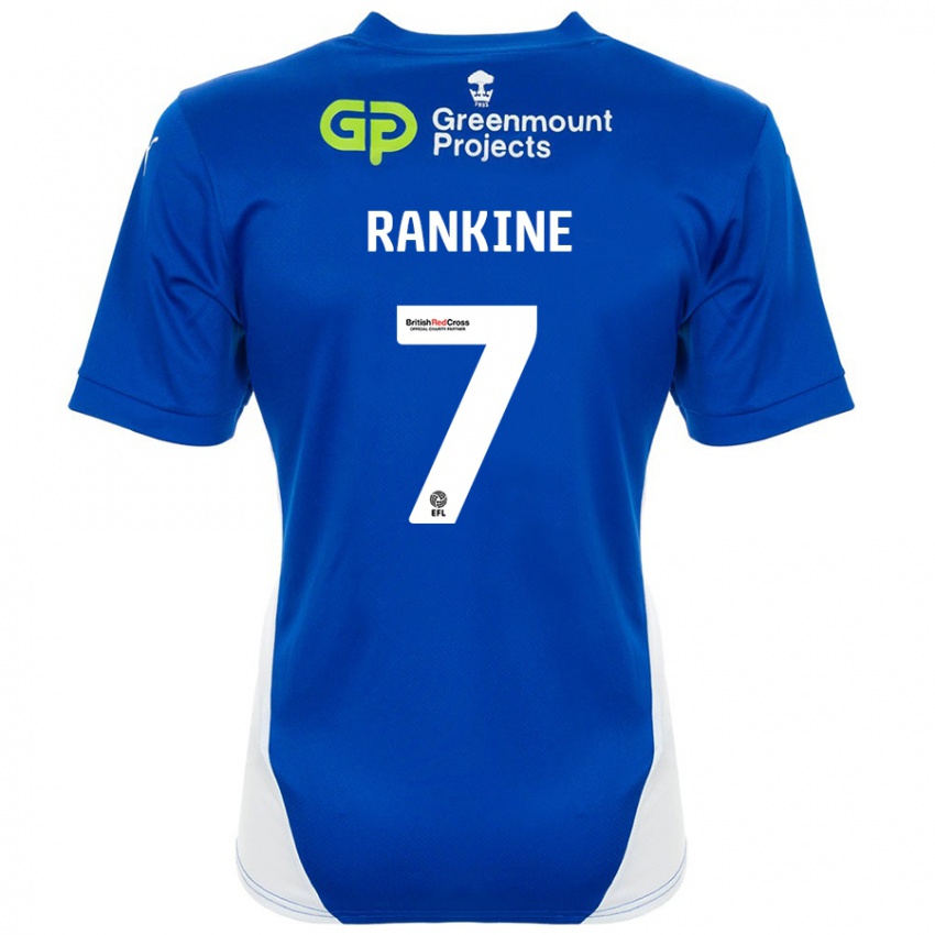 Kinder Dion Rankine #7 Blau Weiß Heimtrikot Trikot 2024/25 T-Shirt Schweiz