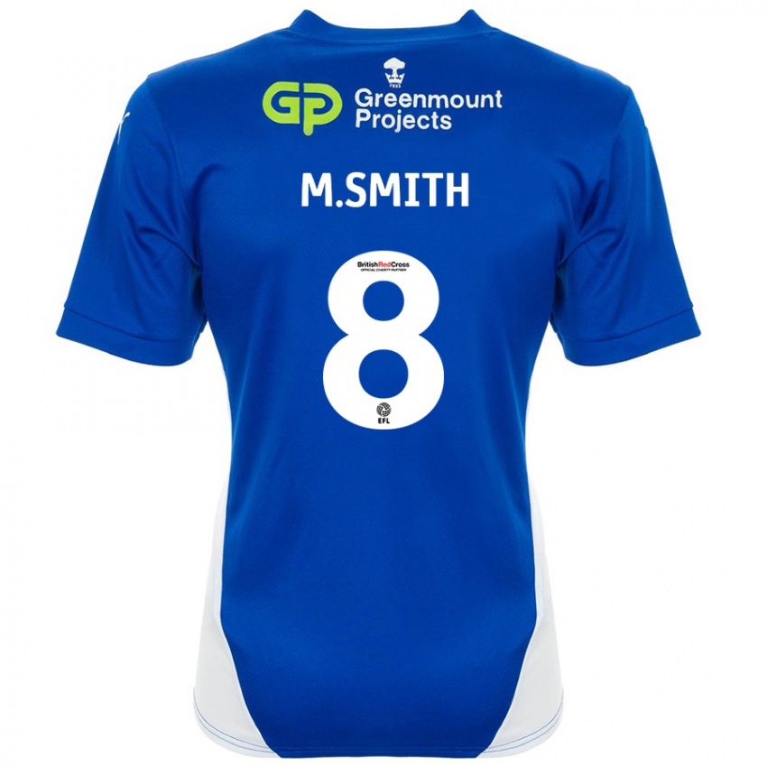 Kinder Matt Smith #8 Blau Weiß Heimtrikot Trikot 2024/25 T-Shirt Schweiz