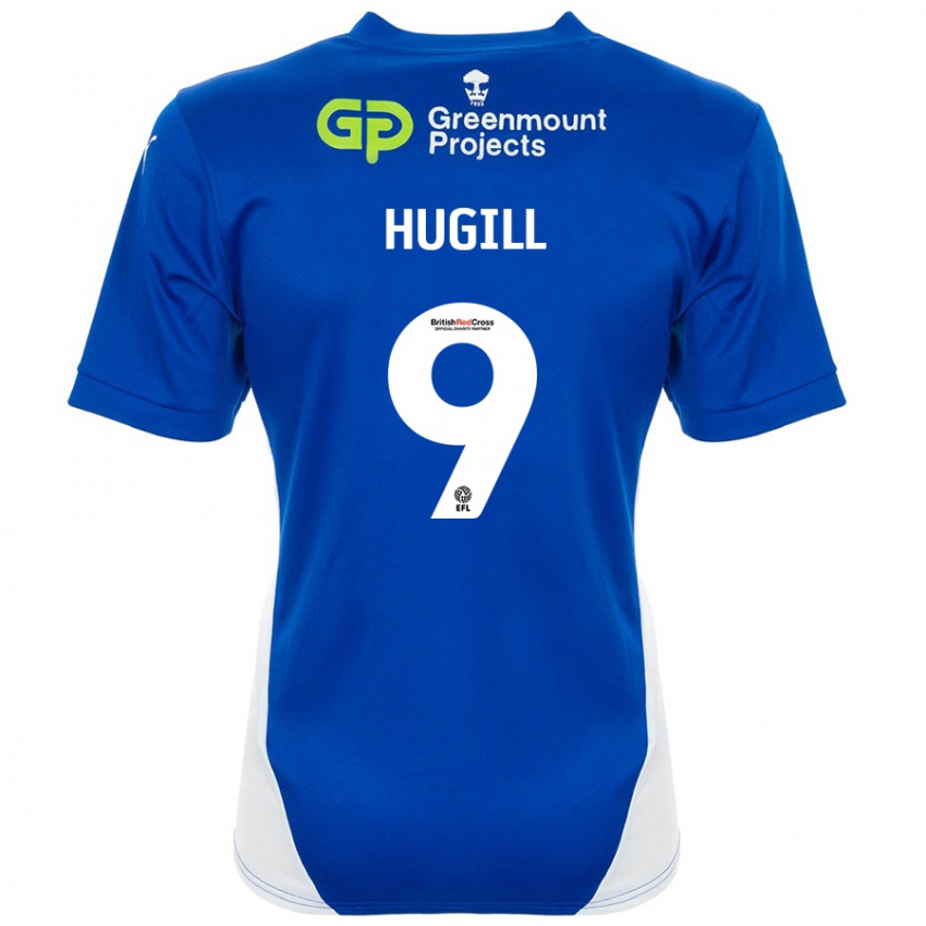 Kinder Joe Hugill #9 Blau Weiß Heimtrikot Trikot 2024/25 T-Shirt Schweiz