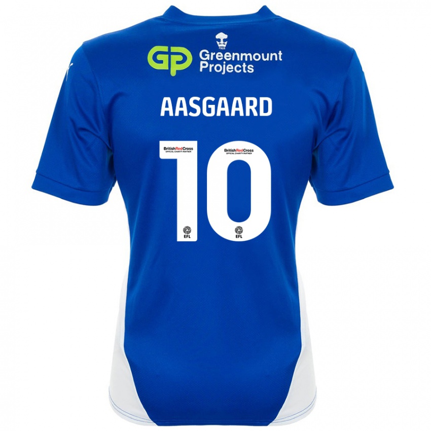 Kinder Thelo Aasgaard #10 Blau Weiß Heimtrikot Trikot 2024/25 T-Shirt Schweiz