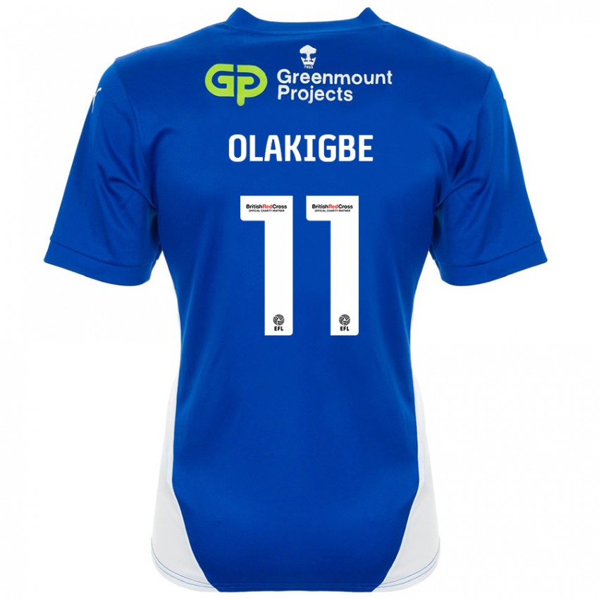 Kinder Michael Olakigbe #11 Blau Weiß Heimtrikot Trikot 2024/25 T-Shirt Schweiz