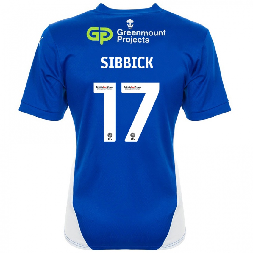 Kinder Toby Sibbick #17 Blau Weiß Heimtrikot Trikot 2024/25 T-Shirt Schweiz