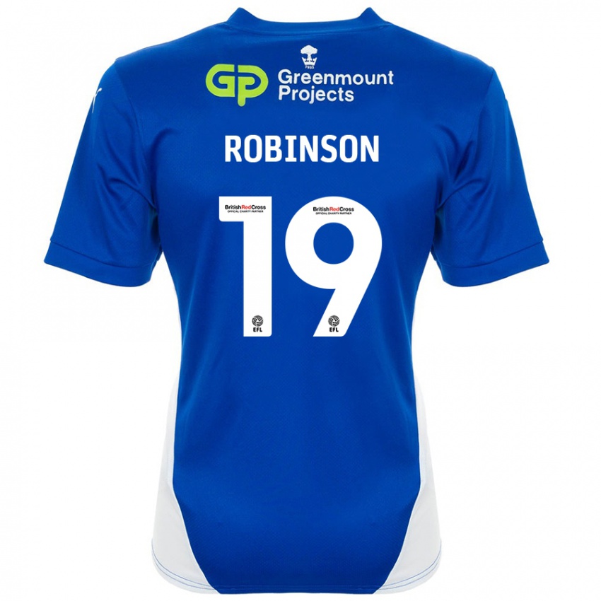 Kinder Luke Robinson #19 Blau Weiß Heimtrikot Trikot 2024/25 T-Shirt Schweiz