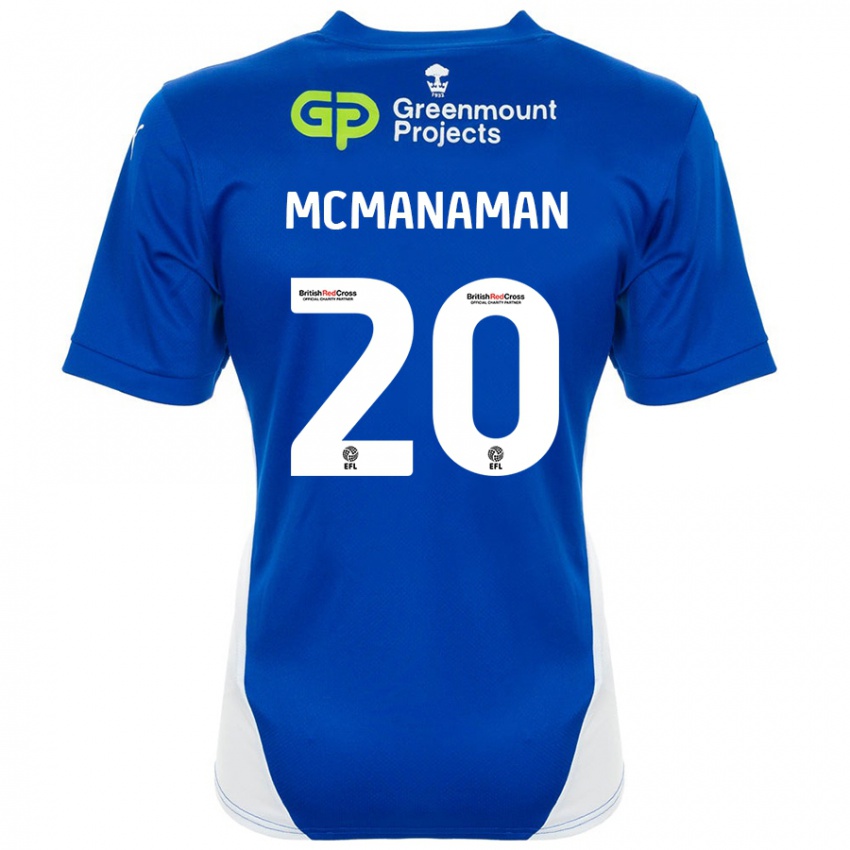 Kinder Callum Mcmanaman #20 Blau Weiß Heimtrikot Trikot 2024/25 T-Shirt Schweiz