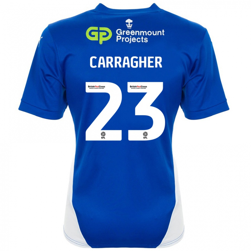 Kinder James Carragher #23 Blau Weiß Heimtrikot Trikot 2024/25 T-Shirt Schweiz