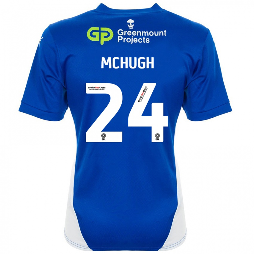 Kinder Harry Mchugh #24 Blau Weiß Heimtrikot Trikot 2024/25 T-Shirt Schweiz