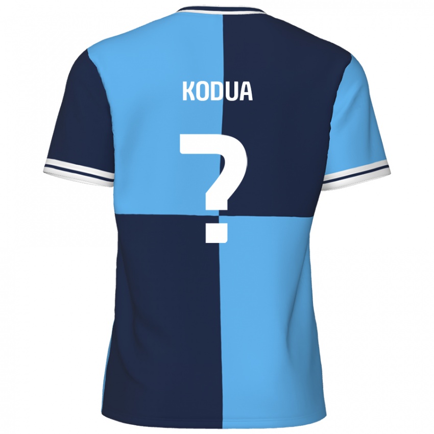 Kinder Gideon Kodua #0 Himmelblau Dunkelblau Heimtrikot Trikot 2024/25 T-Shirt Schweiz