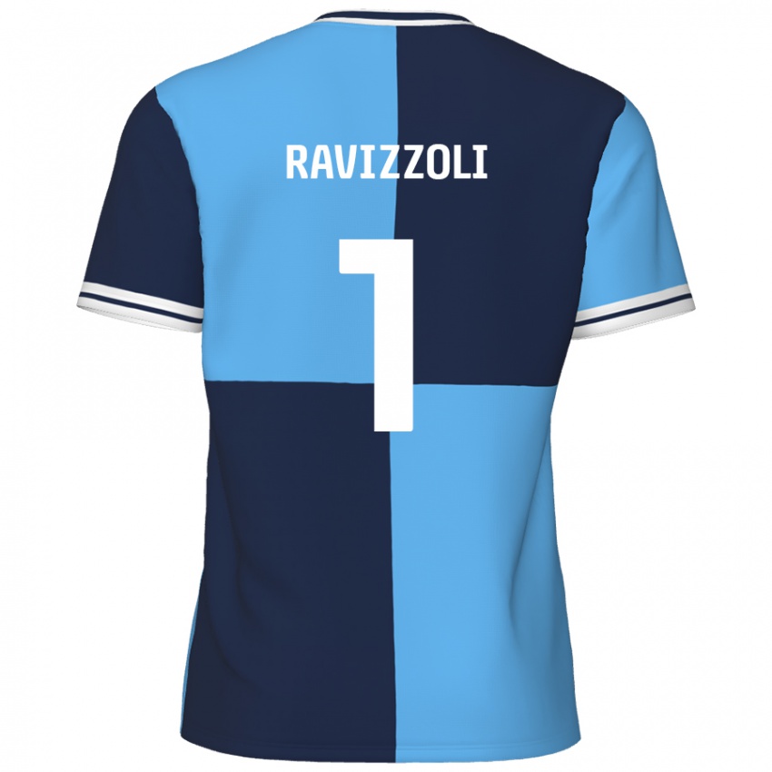 Kinder Franco Ravizzoli #1 Himmelblau Dunkelblau Heimtrikot Trikot 2024/25 T-Shirt Schweiz