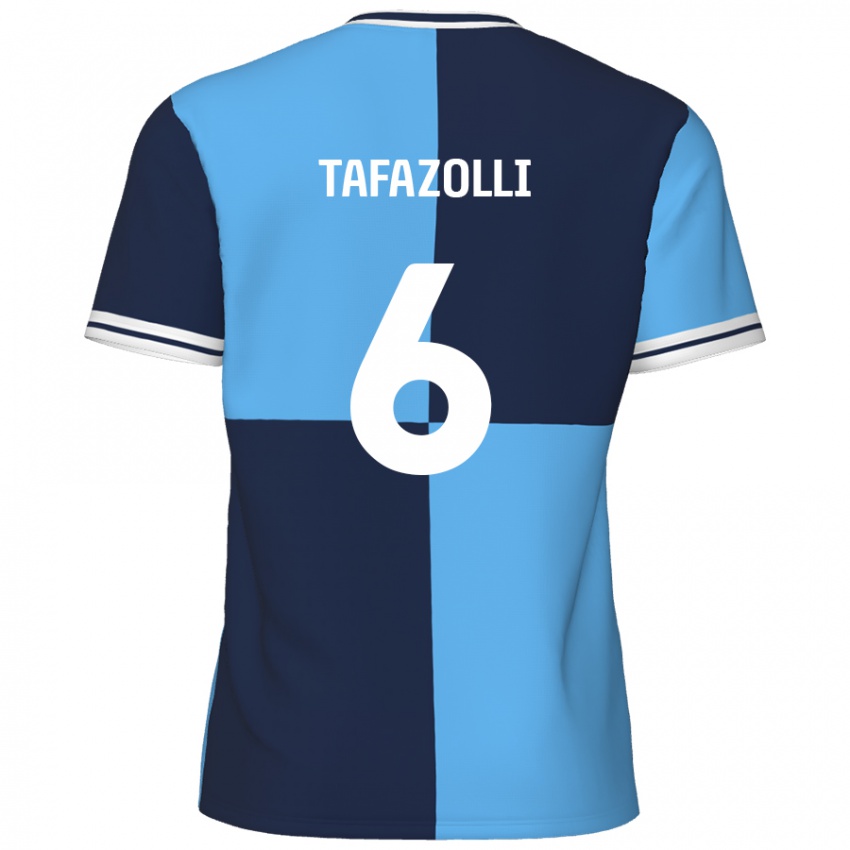 Kinder Ryan Tafazolli #6 Himmelblau Dunkelblau Heimtrikot Trikot 2024/25 T-Shirt Schweiz