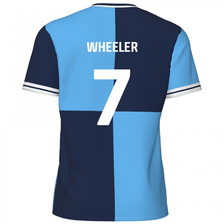 Kinder David Wheeler #7 Himmelblau Dunkelblau Heimtrikot Trikot 2024/25 T-Shirt Schweiz