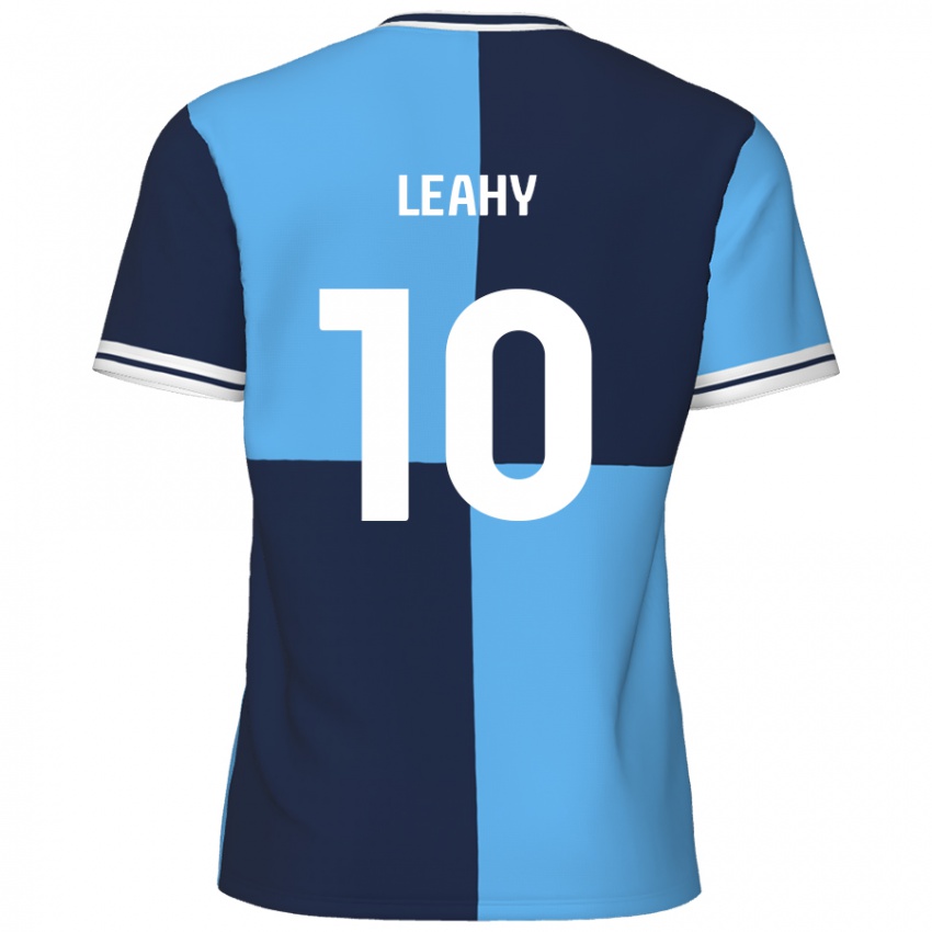 Kinder Luke Leahy #10 Himmelblau Dunkelblau Heimtrikot Trikot 2024/25 T-Shirt Schweiz