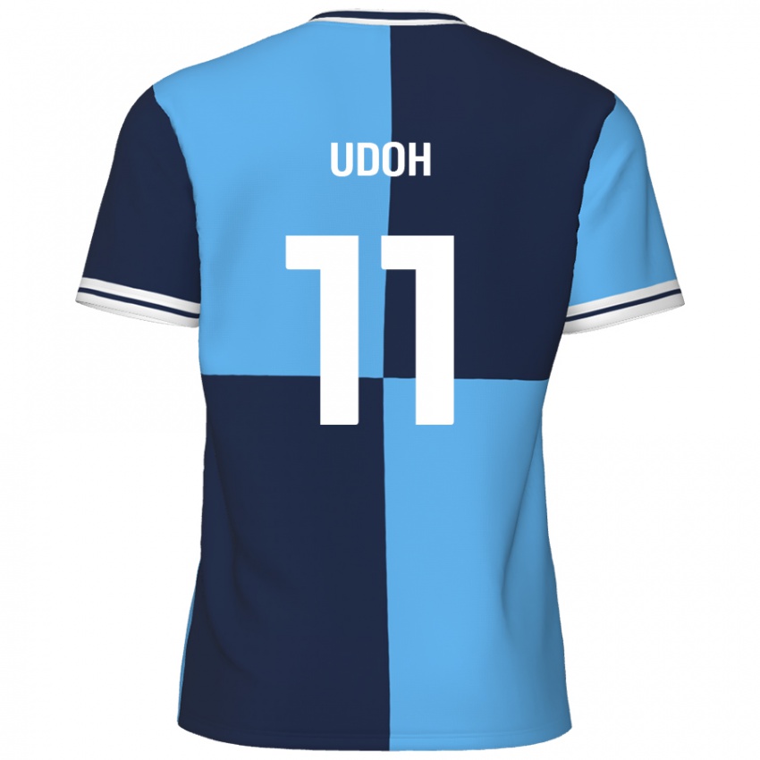 Kinder Daniel Udoh #11 Himmelblau Dunkelblau Heimtrikot Trikot 2024/25 T-Shirt Schweiz