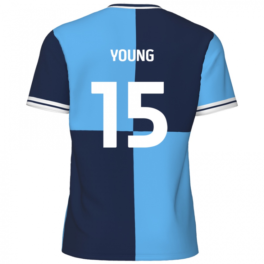 Kinder Jack Young #15 Himmelblau Dunkelblau Heimtrikot Trikot 2024/25 T-Shirt Schweiz