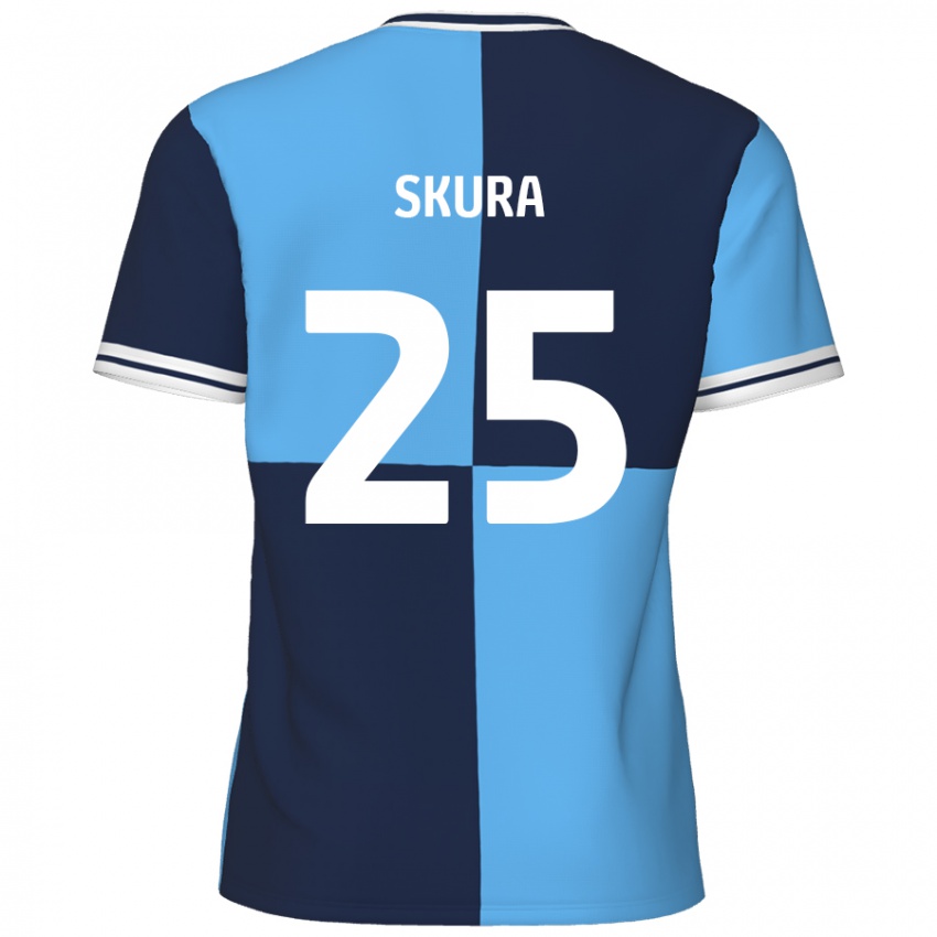 Kinder Declan Skura #25 Himmelblau Dunkelblau Heimtrikot Trikot 2024/25 T-Shirt Schweiz