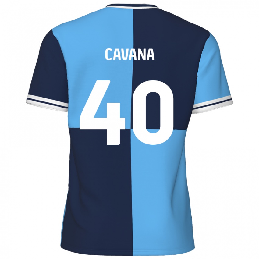 Kinder Max Cavana #40 Himmelblau Dunkelblau Heimtrikot Trikot 2024/25 T-Shirt Schweiz