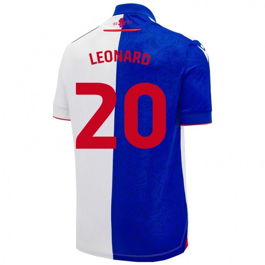 Kinder Harry Leonard #20 Himmelblau Weiß Heimtrikot Trikot 2024/25 T-Shirt Schweiz