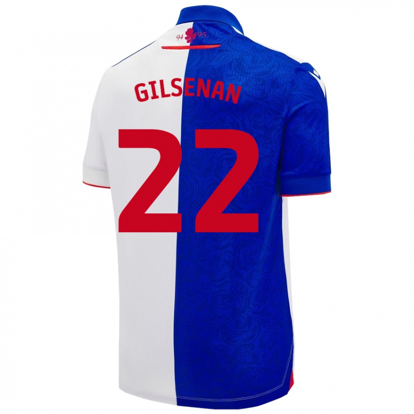 Kinder Zak Gilsenan #22 Himmelblau Weiß Heimtrikot Trikot 2024/25 T-Shirt Schweiz