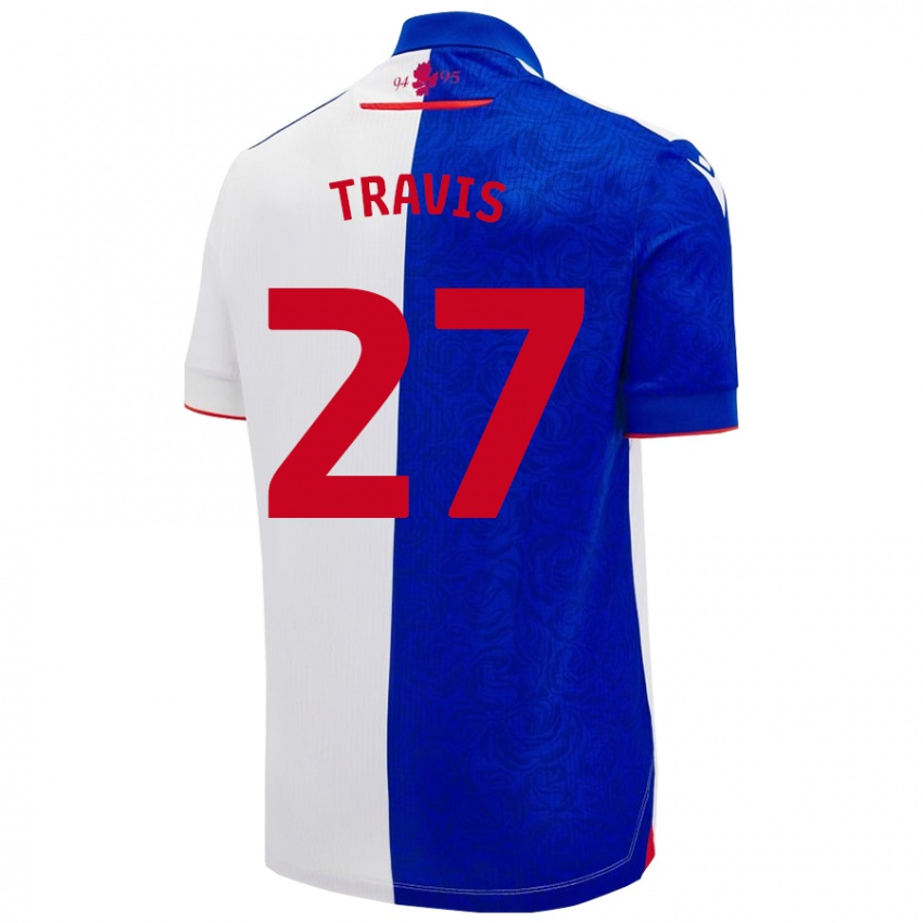 Kinder Lewis Travis #27 Himmelblau Weiß Heimtrikot Trikot 2024/25 T-Shirt Schweiz