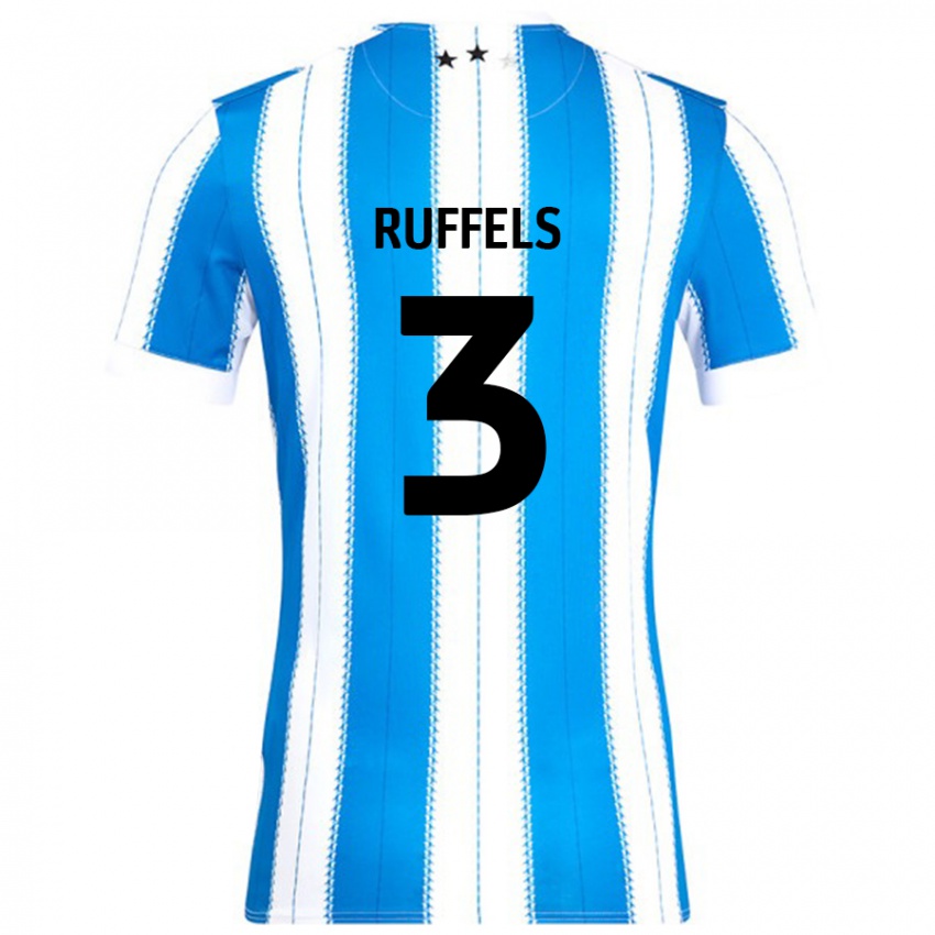 Enfant Maillot Josh Ruffels #3 Bleu Blanc Tenues Domicile 2024/25 T-Shirt Suisse