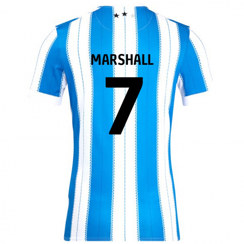 Enfant Maillot Callum Marshall #7 Bleu Blanc Tenues Domicile 2024/25 T-Shirt Suisse