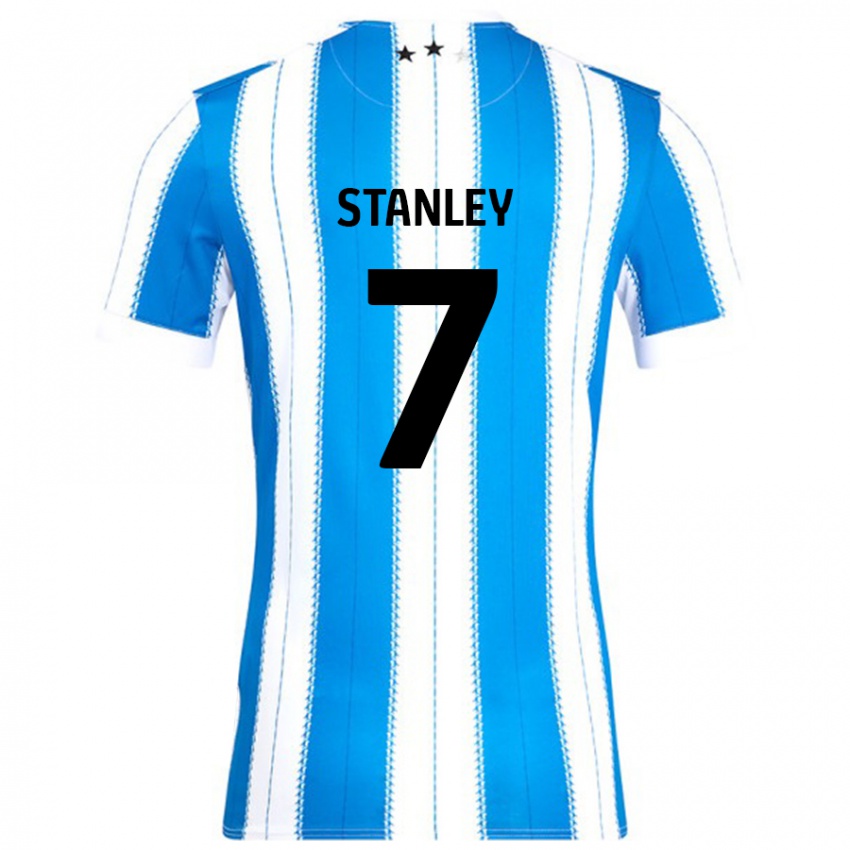 Enfant Maillot Katie Stanley #7 Bleu Blanc Tenues Domicile 2024/25 T-Shirt Suisse