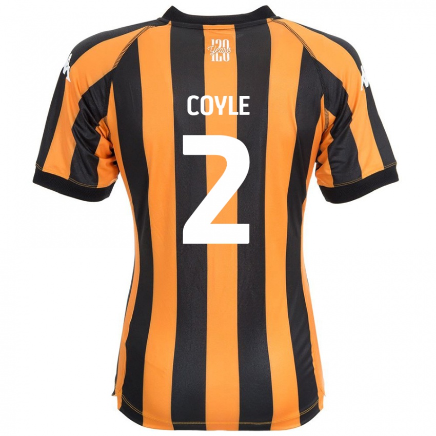 Kinder Lewie Coyle #2 Schwarz Bernstein Heimtrikot Trikot 2024/25 T-Shirt Schweiz