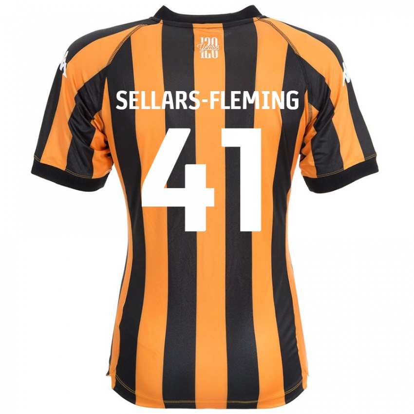 Kinder Tyrell Sellars-Fleming #41 Schwarz Bernstein Heimtrikot Trikot 2024/25 T-Shirt Schweiz