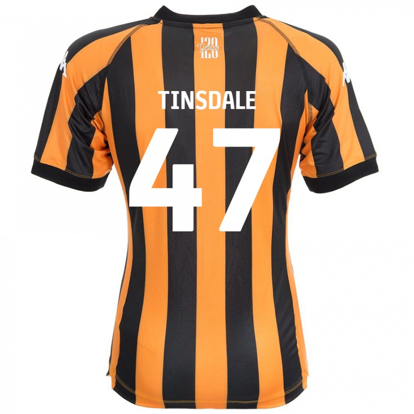 Kinder Nathan Tinsdale #47 Schwarz Bernstein Heimtrikot Trikot 2024/25 T-Shirt Schweiz