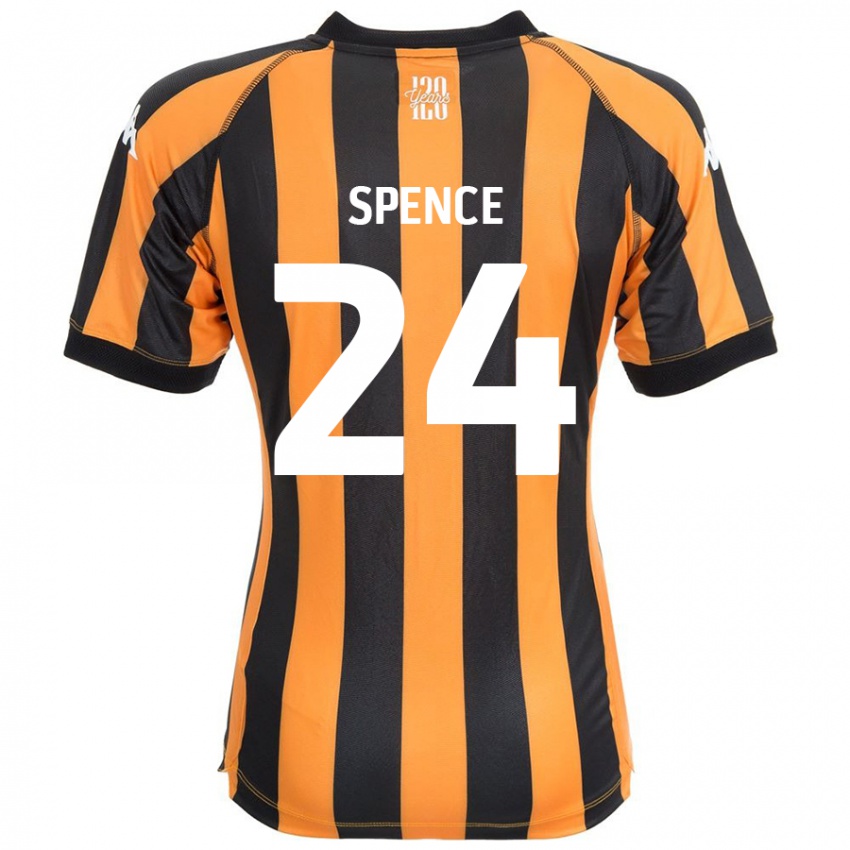 Kinder Emily Spence #24 Schwarz Bernstein Heimtrikot Trikot 2024/25 T-Shirt Schweiz