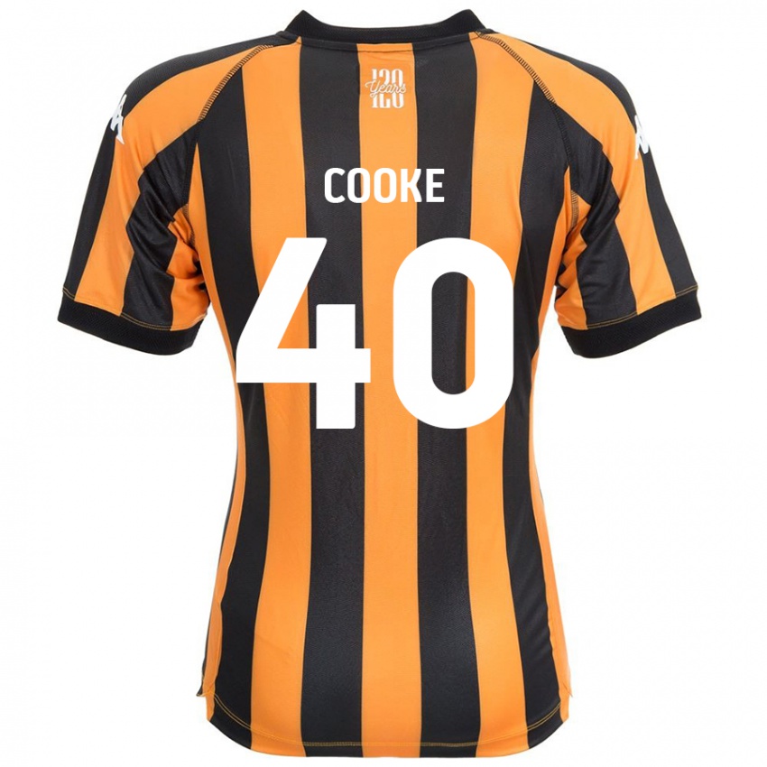 Kinder Megan Cooke #40 Schwarz Bernstein Heimtrikot Trikot 2024/25 T-Shirt Schweiz