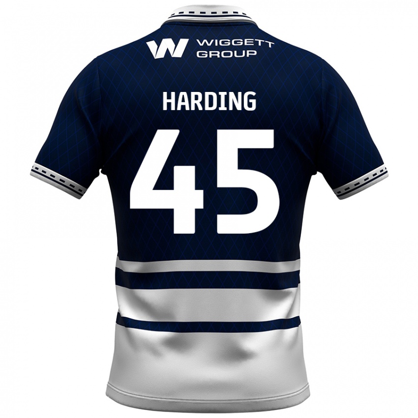 Kinder Wes Harding #45 Marineblau Weiß Heimtrikot Trikot 2024/25 T-Shirt Schweiz