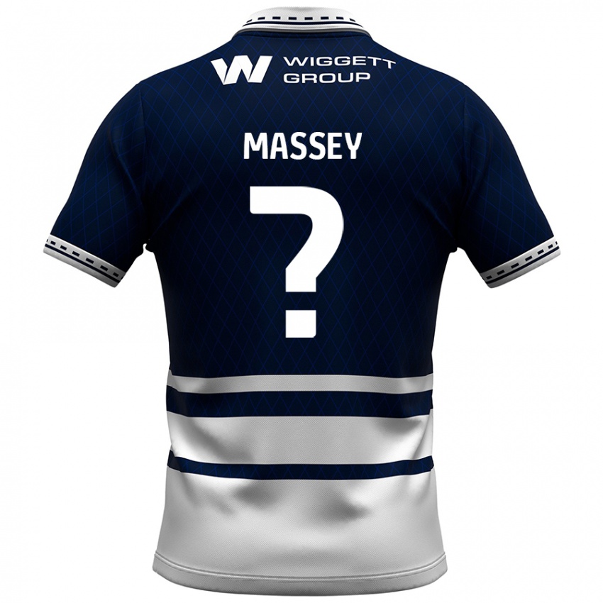 Kinder Alfie Massey #0 Marineblau Weiß Heimtrikot Trikot 2024/25 T-Shirt Schweiz