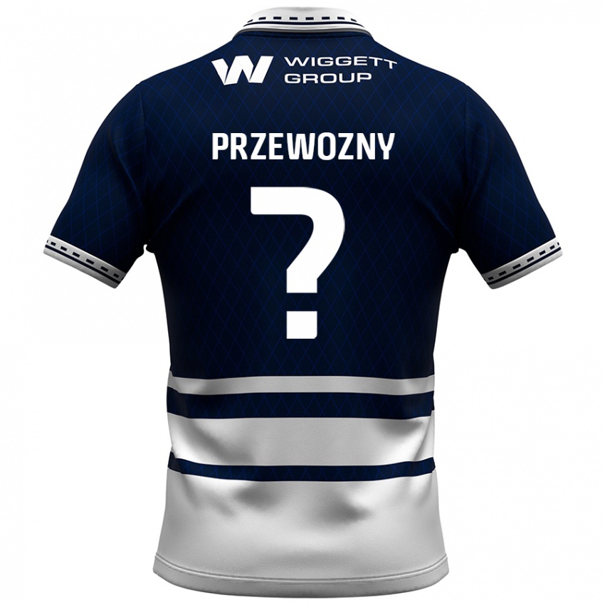 Kinder Jakub Przewozny #0 Marineblau Weiß Heimtrikot Trikot 2024/25 T-Shirt Schweiz