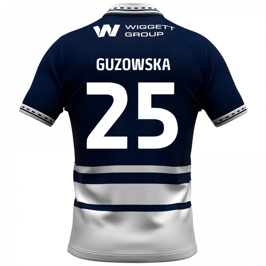 Kinder Sara Guzowska #25 Marineblau Weiß Heimtrikot Trikot 2024/25 T-Shirt Schweiz