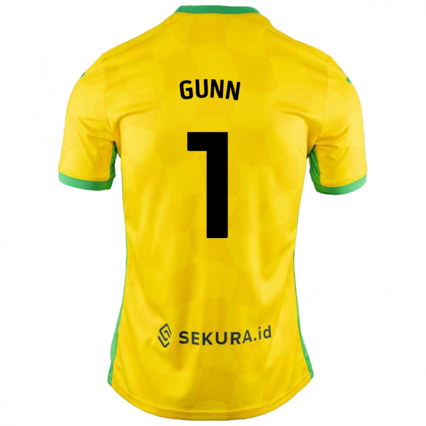 Kinder Angus Gunn #1 Gelb Grün Heimtrikot Trikot 2024/25 T-Shirt Schweiz