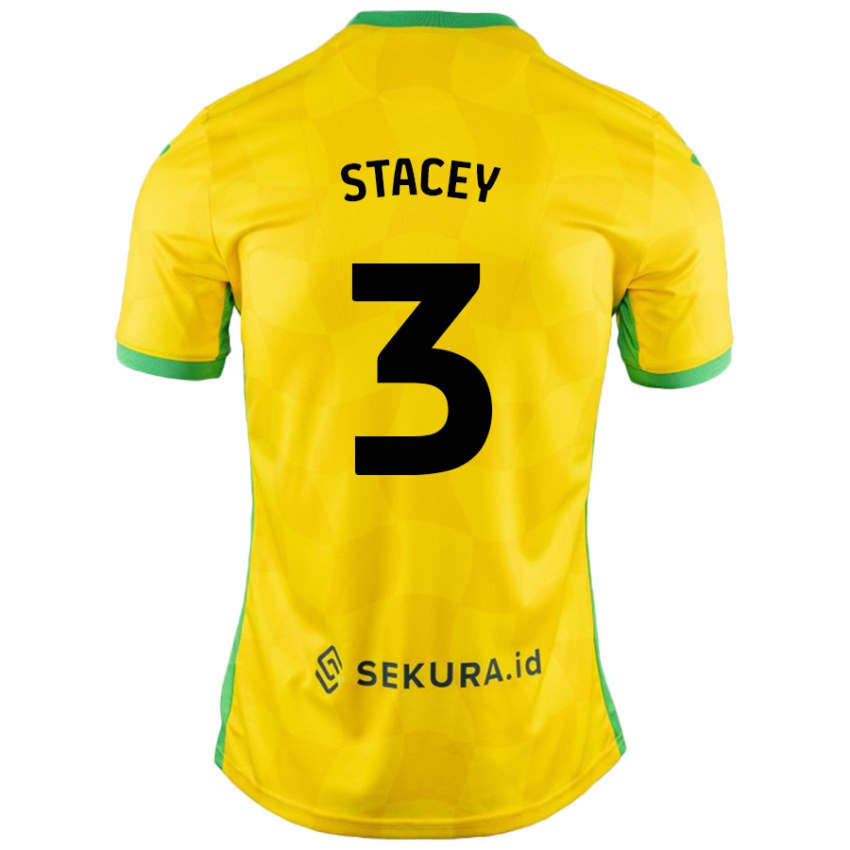 Kinder Jack Stacey #3 Gelb Grün Heimtrikot Trikot 2024/25 T-Shirt Schweiz