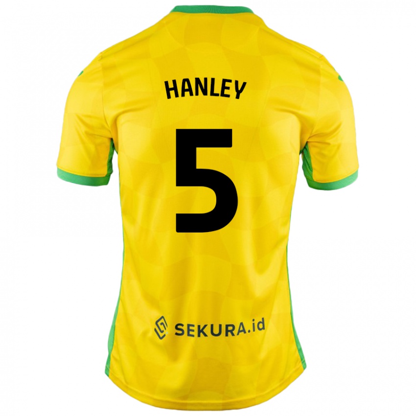 Kinder Grant Hanley #5 Gelb Grün Heimtrikot Trikot 2024/25 T-Shirt Schweiz