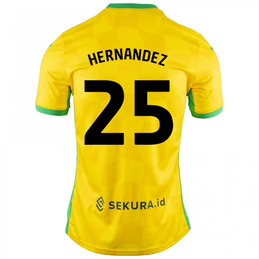 Kinder Onel Hernández #25 Gelb Grün Heimtrikot Trikot 2024/25 T-Shirt Schweiz