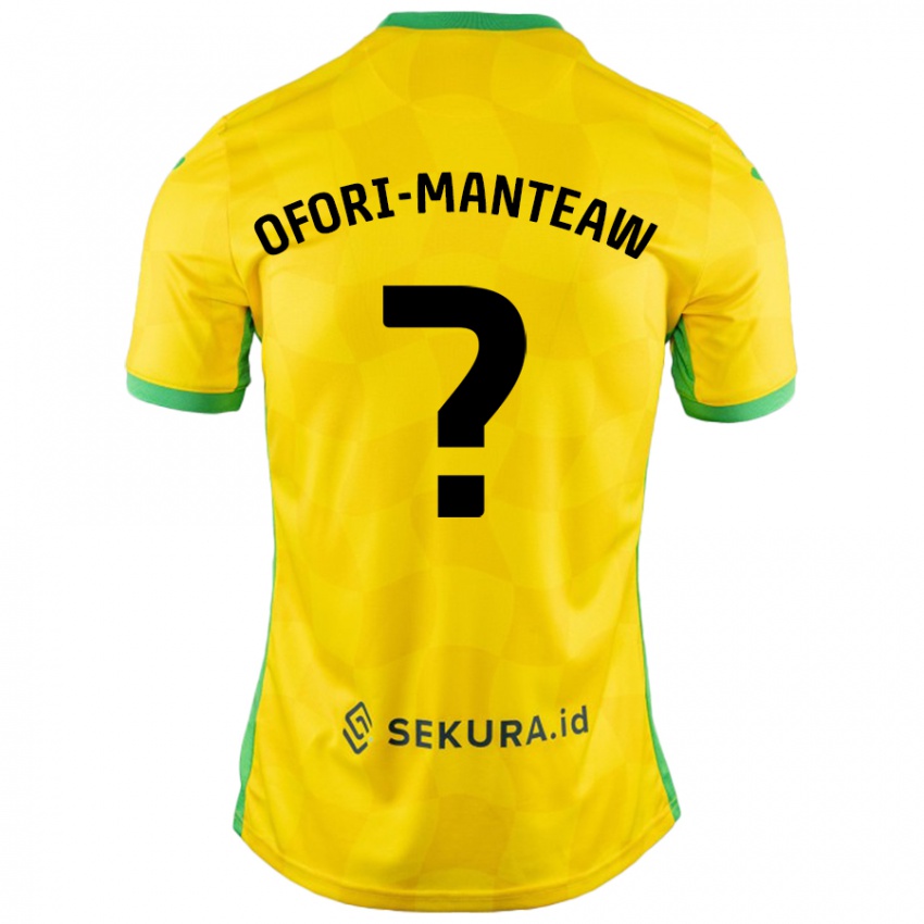 Kinder Lloyd Ofori-Manteaw #0 Gelb Grün Heimtrikot Trikot 2024/25 T-Shirt Schweiz