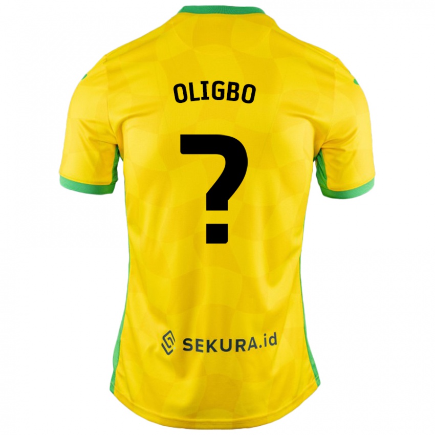 Kinder Finlay Oligbo #0 Gelb Grün Heimtrikot Trikot 2024/25 T-Shirt Schweiz