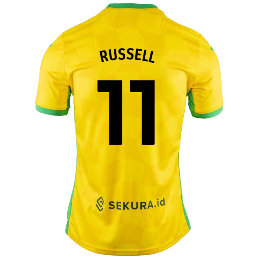 Kinder Rebecca Russell #11 Gelb Grün Heimtrikot Trikot 2024/25 T-Shirt Schweiz