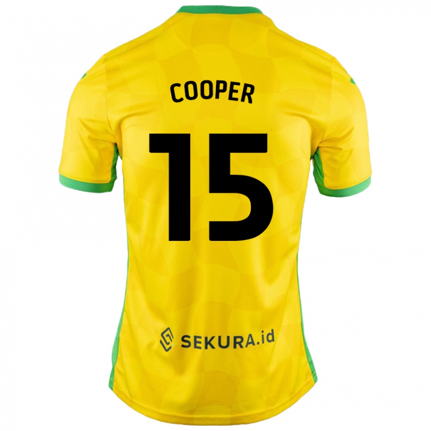 Kinder Naomi Cooper #15 Gelb Grün Heimtrikot Trikot 2024/25 T-Shirt Schweiz